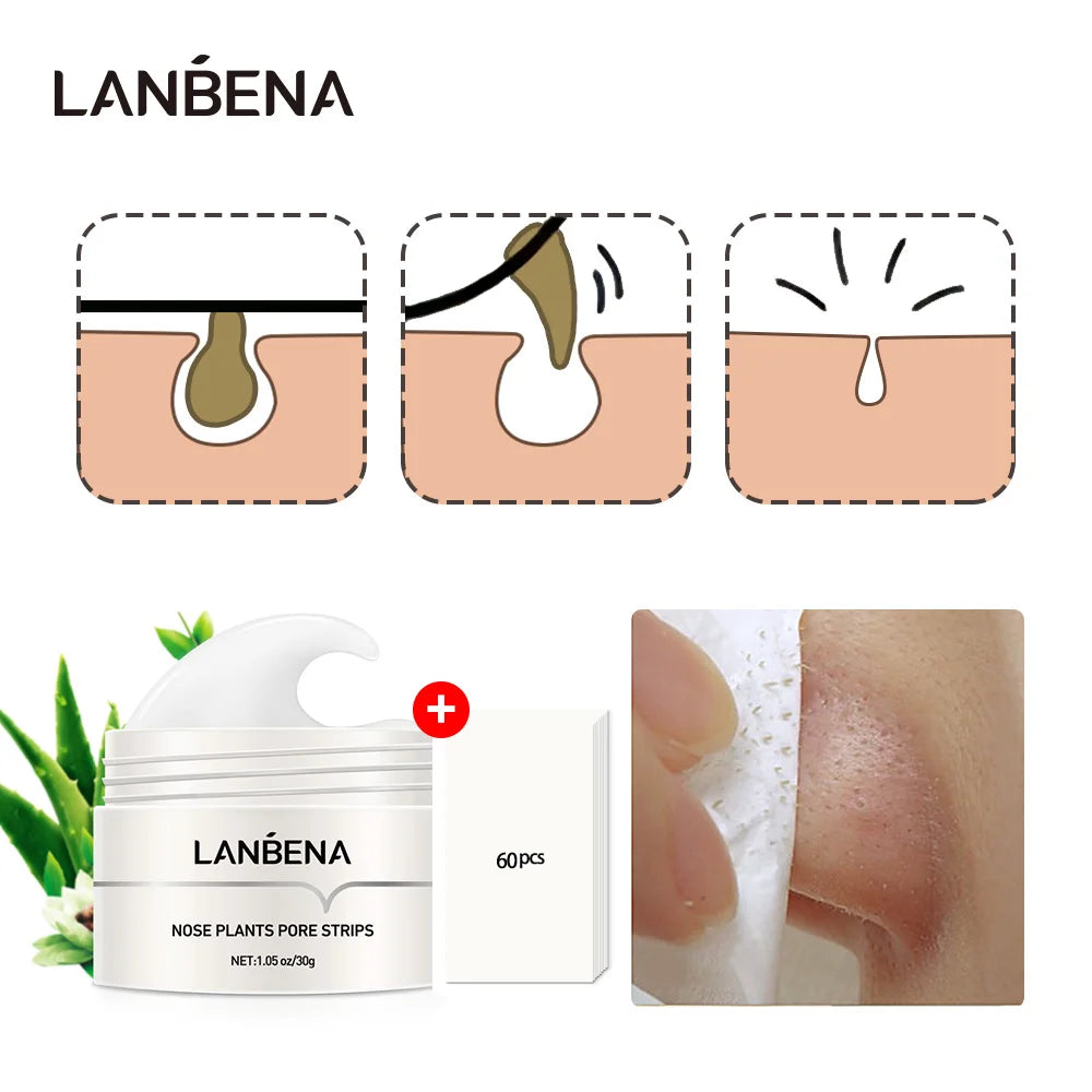 LANBENA Blackhead Remover Nose Mask - Deep Cleansing Pore Strips