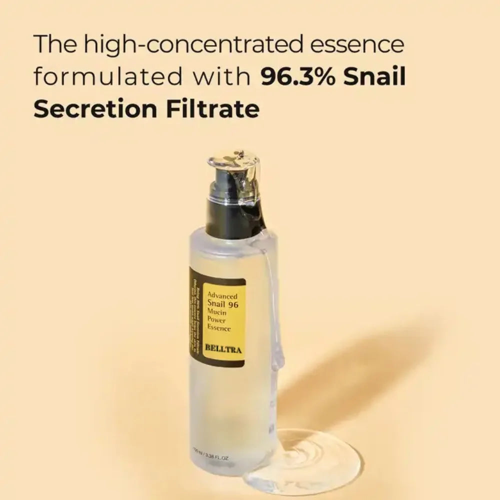 Snail Mucin 96% Korean Essence – مجموعة لإصلاح البشرة وتفتيحها ومكافحة الشيخوخة